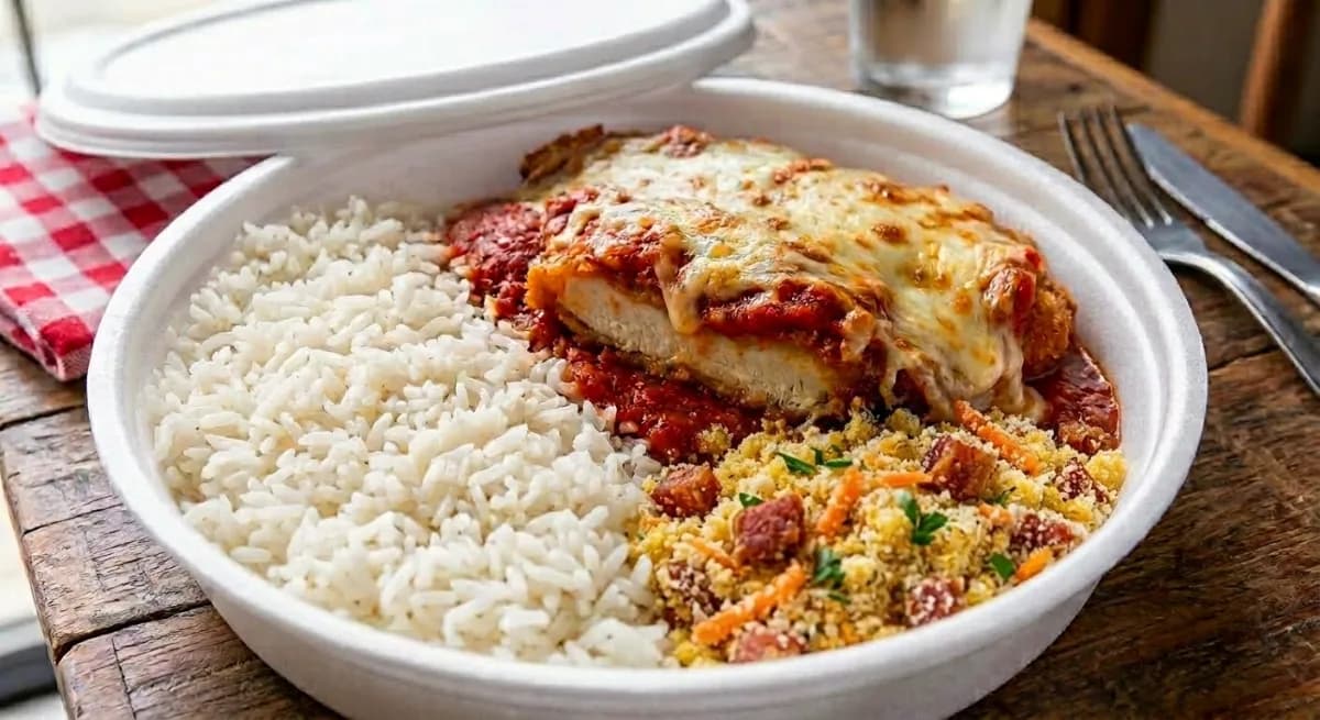 Parmegiana Ousada de Frango (Novidade da Casa)- Marmitex n8